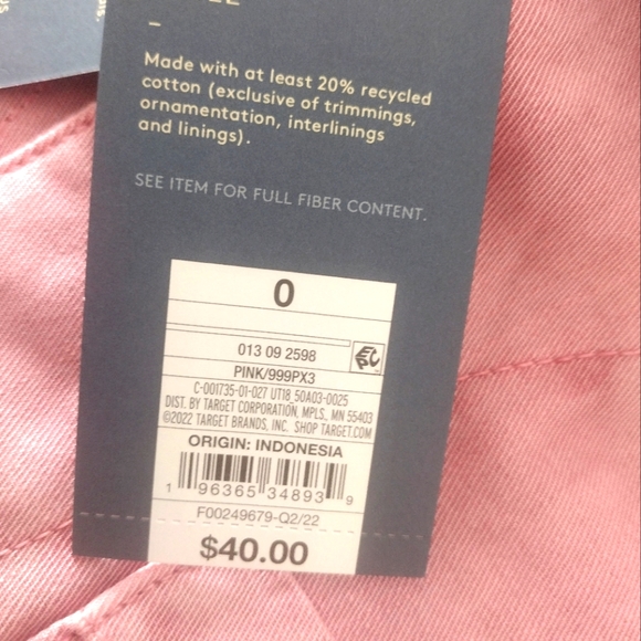 Universal Thread Broiler Jumpsuit NWT Size: 0, Pink - Picture 6 of 6